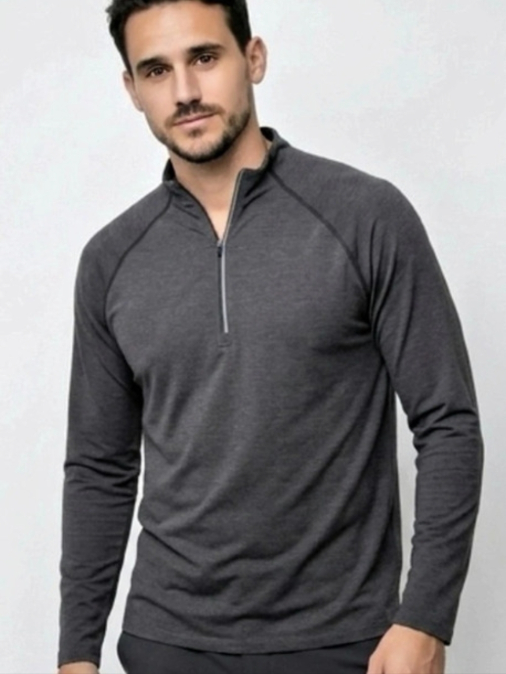 lululemon Metal Vent Tech Half Zip Men's Gray Quarter-Zip Pullover Size XL